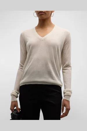Joseph Cashair Cashmere V-Neck Long-Sleeve Shirt