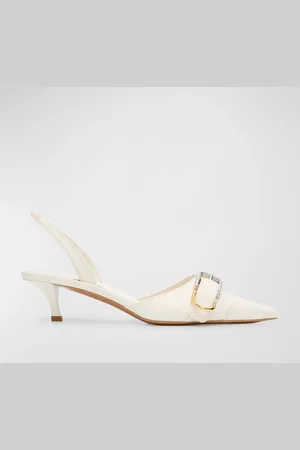 Givenchy Voyou Leather Buckle Slingback Pumps