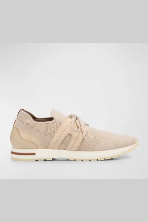 Loro Piana Knit Lace-Up Runner Sneakers
