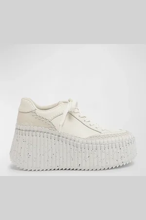 Chloé Platform Speckled Mix Leather Sneakers