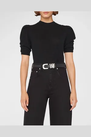 Frame Ruched Cashmere-Wool Sweater