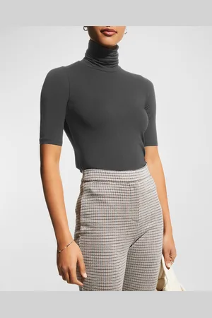 Majestic Soft Touch Half-Sleeve Turtleneck