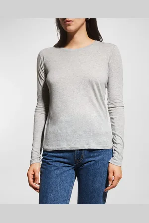 Vince Essential Long-Sleeve Crewneck Tee
