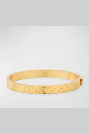 Tory Burch T Monogram Hinge Bracelet, Gold