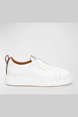 santoni Vicky Leather Slip-On Sneakers