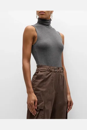 Majestic Soft Touch Sleeveless Stretch Turtleneck