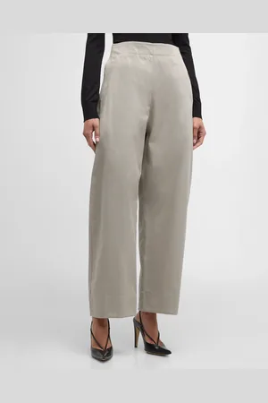 Bottega Veneta High-Rise Wide-Leg Cotton Twill Trousers