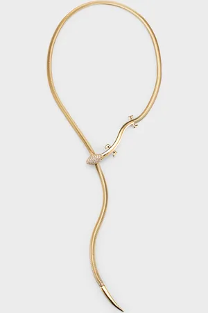 Cadar 18K Yellow Gold Origin Lariat with Pave Diamonds