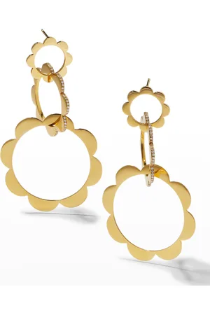 Cadar Trio Unity Earrings with Diamonds and 18k Gold
