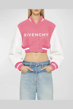 Givenchy Cropped Varsity Jacket with Logo Detail