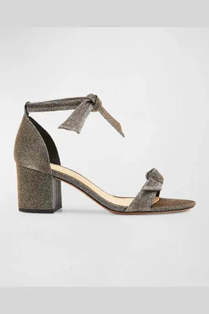 ALEXANDRE BIRMAN Clarita Metallic Ankle-Bow Sandals