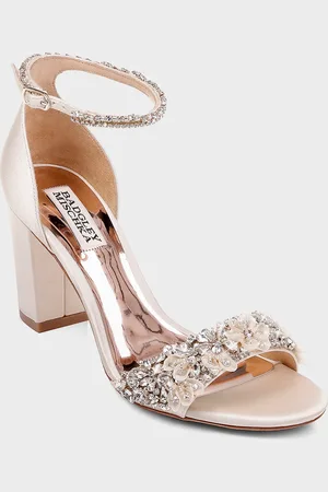 Badgley Mischka Finesse Satin Pumps w/ Crystals