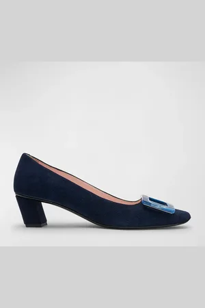 Roger Vivier Belle Vivier Suede Buckle Pumps