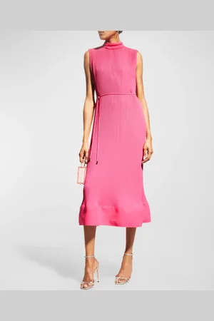 Milly Melina Solid Pleated Dress