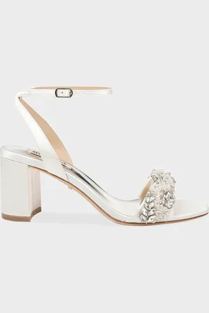 Badgley Mischka Clara Embellished Satin Cocktail Sandals