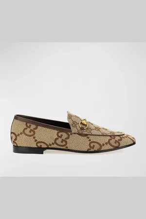 Gucci New Jordaan GG Canvas Loafers