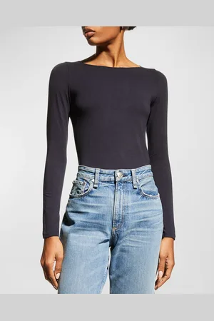 Majestic Soft Touch Marrow-Edge Long-Sleeve Top