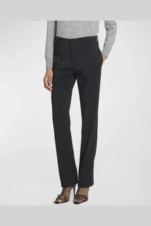 Saint Laurent Stretch Gabardine Straight-Leg Trousers