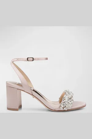 Badgley Mischka Clara Embellished Satin Cocktail Sandals