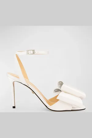 Mach & Mach Cadeau Satin Bow Ankle-Strap Sandals