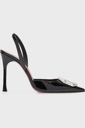 Amina Muaddi Camelia Ombre Patent Halter Pumps