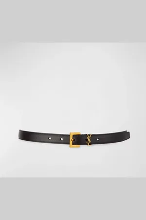 Saint Laurent YSL Monogram Leather Belt