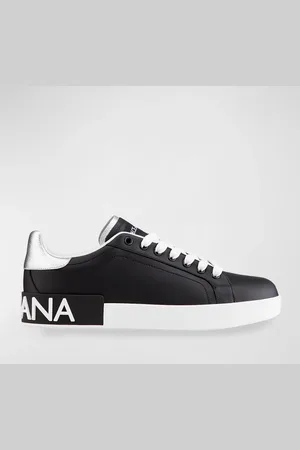 Dolce & Gabbana Leather Logo Low-Top Sneakers