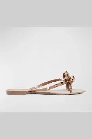 VALENTINO GARAVANI Rockstud PVC Flat Thong Sandals