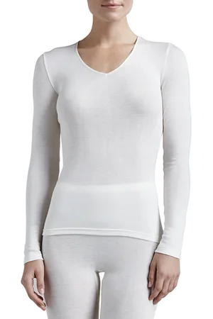 Hanro Wool & Silk Blend V-Neck Top
