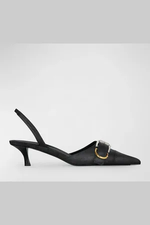 Givenchy Voyou Leather Buckle Slingback Pumps