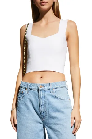 A.L.C. Jordana Seamed Cropped Tank Top