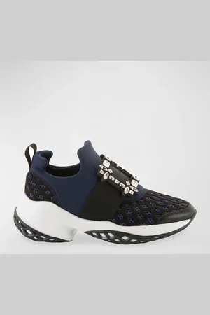 Roger Vivier Running Strass Buckle Stretch Sneakers