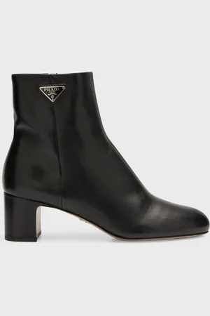 Prada Leather Zip Ankle-Booties