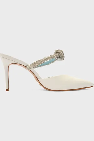 Schutz Pearl Crystal Knot Mule Pumps