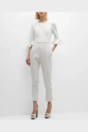 Black Halo Brooklyn 3/4-Bell-Sleeve Jumpsuit