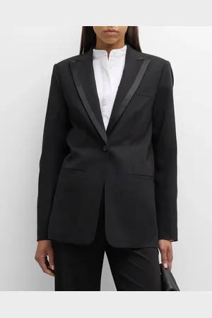 CO Satin-Trim Single-Breasted Tuxedo Jacket