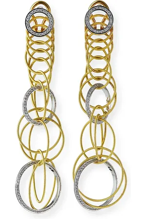 Buccellati Hawaii Waikiki 18K Gold Diamond Drop Earrings