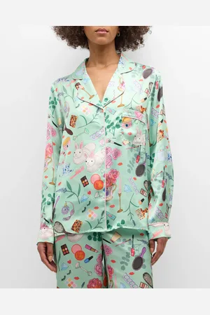 Karen Mabon Printed Cropped Pajama Set