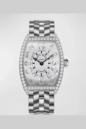 FRANCK MULLER Stainless Steel Cintree Curvex Diamond Watch with Bracelet Strap