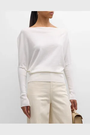 Simkhai Lavina Draped Off-Shoulder Sweater