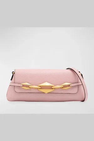 Jimmy Choo Small Diamond Lizard-Embossed Shoulder Bag
