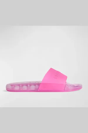 Balenciaga Transparent Logo Slide Pool Sandals