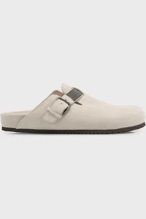 Brunello Cucinelli Suede Monili Buckle Mules