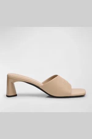 Balenciaga Dutyfree Leather Logo Mule Sandals