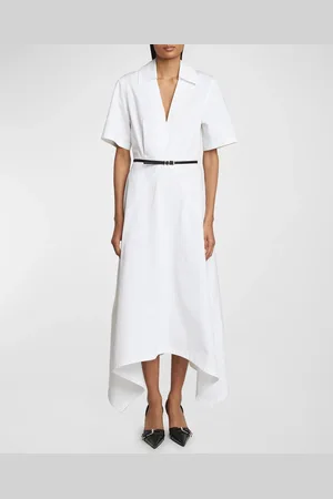 Givenchy Asymmetric Poplin Shirtdress with Belt
