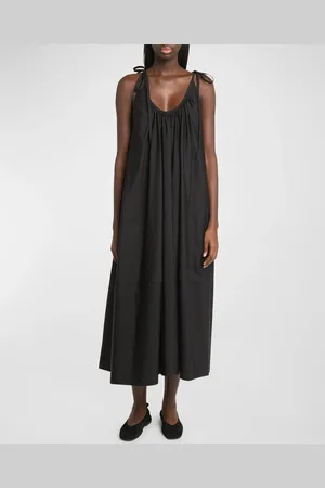CO Sleeveless Gathered Maxi Shift Dress