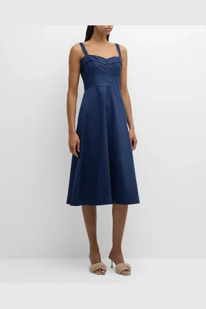 VERONICA BEARD Aila Sleeveless A-Line Midi Dress