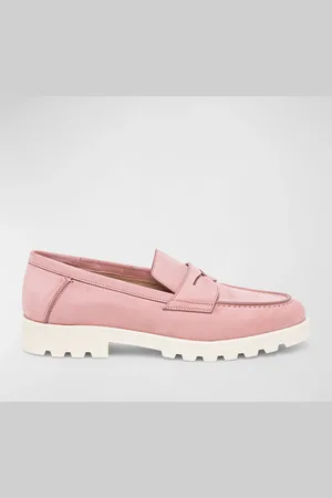 santoni Suede Sporty Penny Loafers