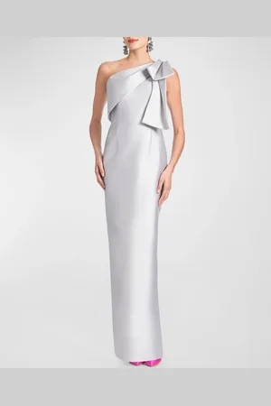 Sachin & Babi Bonnie One-Shoulder Bow Column Gown