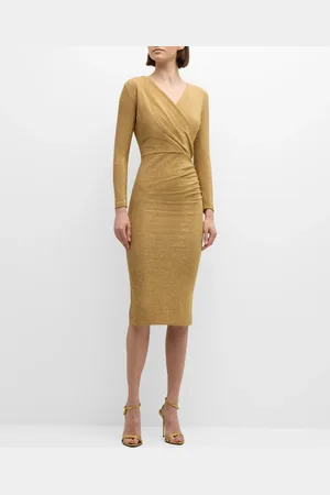 CHIARA BONI Ruched Bodycon Shimmer Dress